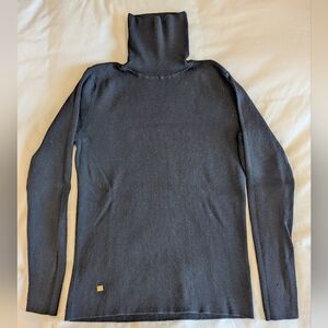 *RALPH LAUREN* Ladies Classic Black Ribbed Turtleneck, Sz. XL, EUC!